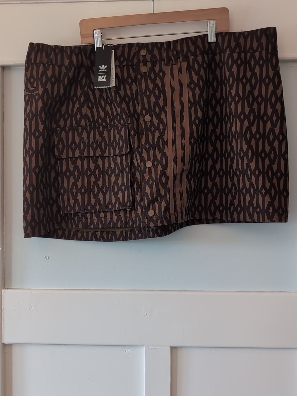 NWT Adidas x Ivy Park Monogram Mini Skirt HB8429 Plus Sz 3X